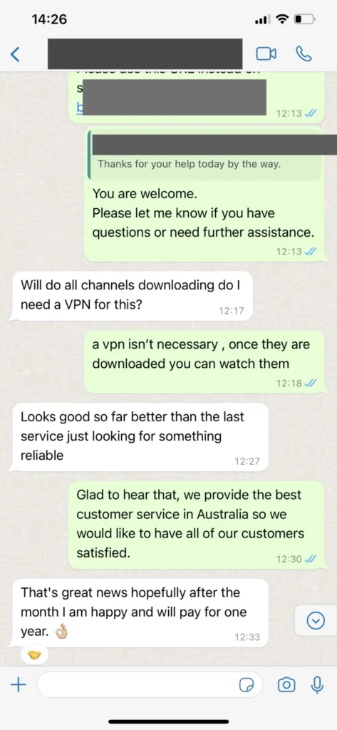 Honey Bee IPTV Live Sports Satisfaction Review 3